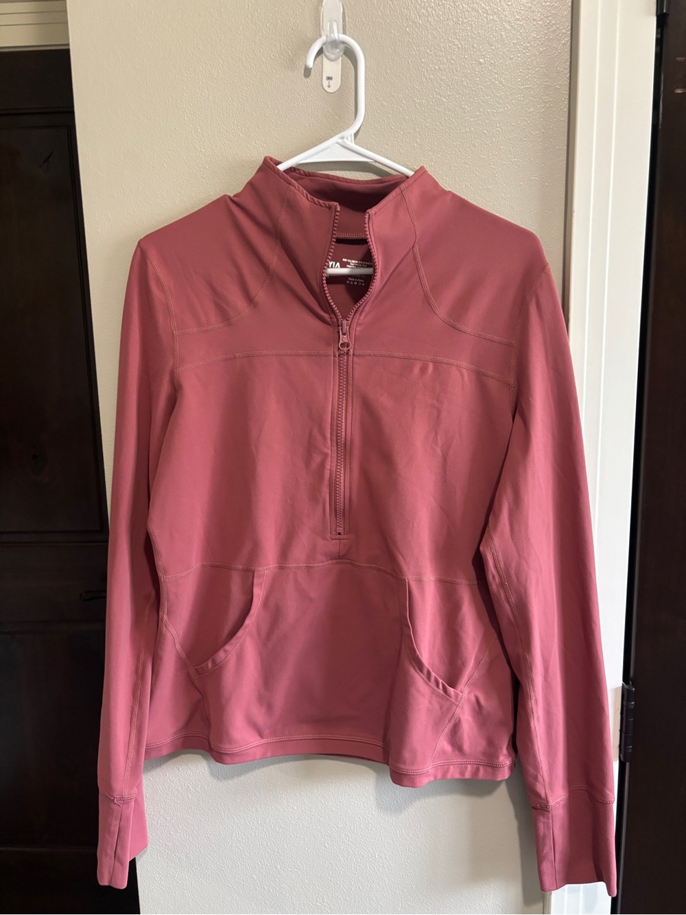 ZYIA Active Rose Quarter-Zip Pullover